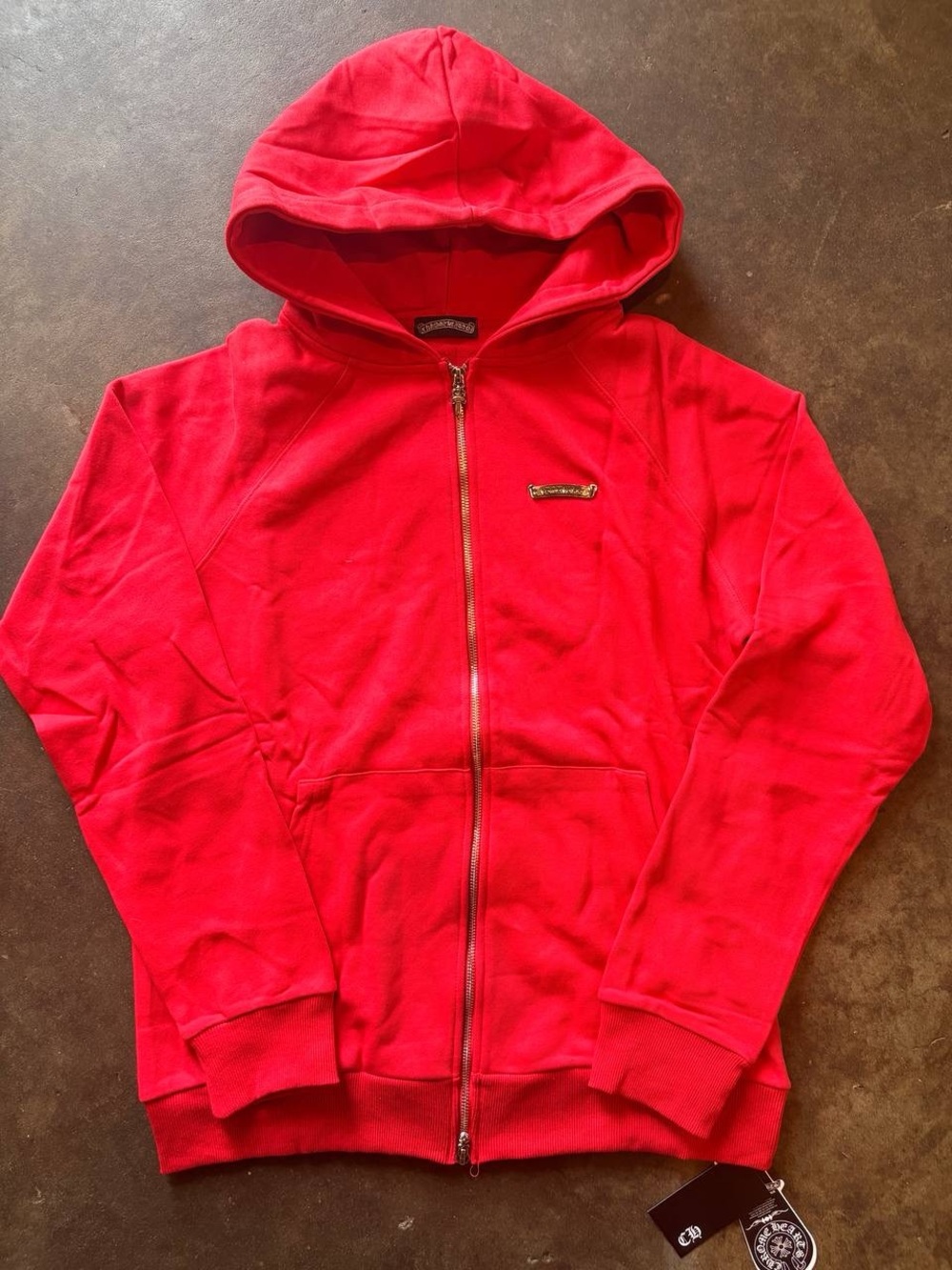 Chrome Hearts Red Zip-Up Hoodie